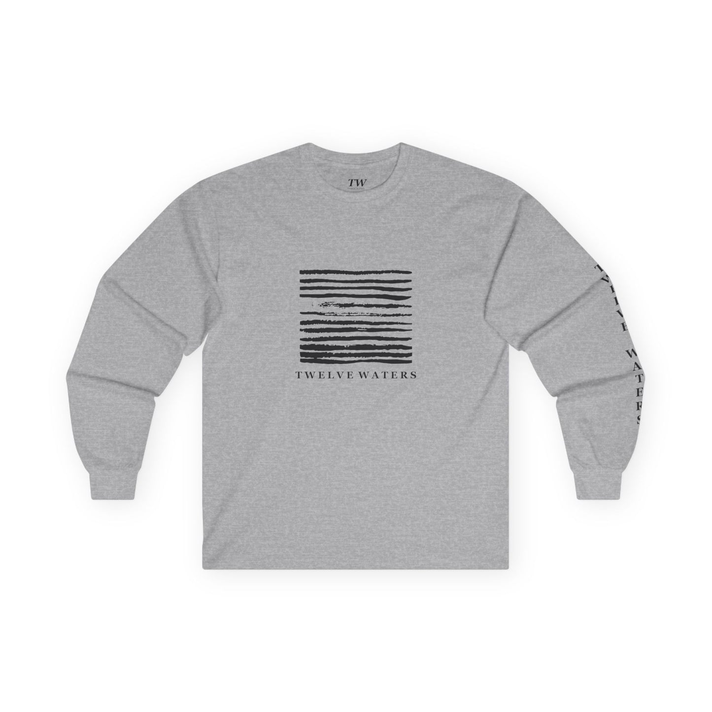Calm Waters Long Sleeve Tee, Unisex Tee, Relaxing Graphic Shirt, Gift for Ocean Lovers, Minimalist Style, Beach Vibes