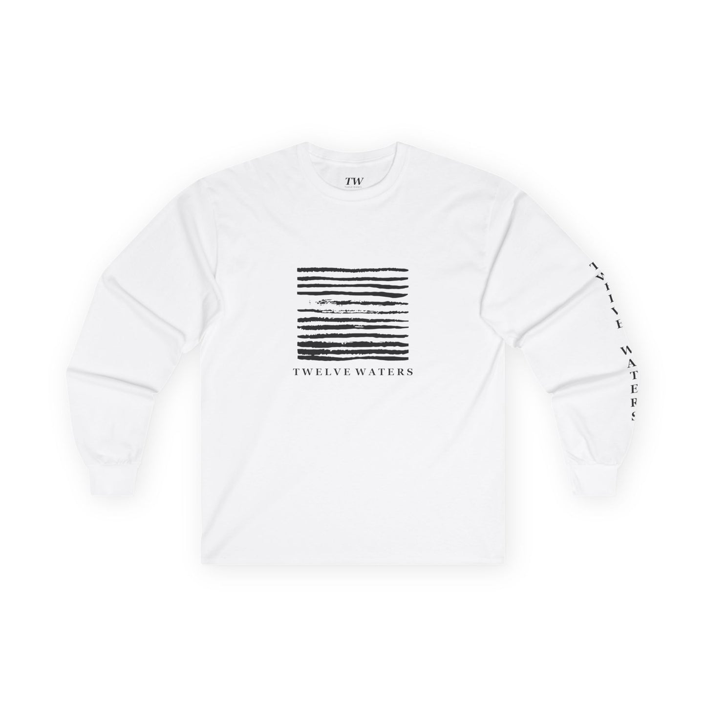 Calm Waters Long Sleeve Tee, Unisex Tee, Relaxing Graphic Shirt, Gift for Ocean Lovers, Minimalist Style, Beach Vibes