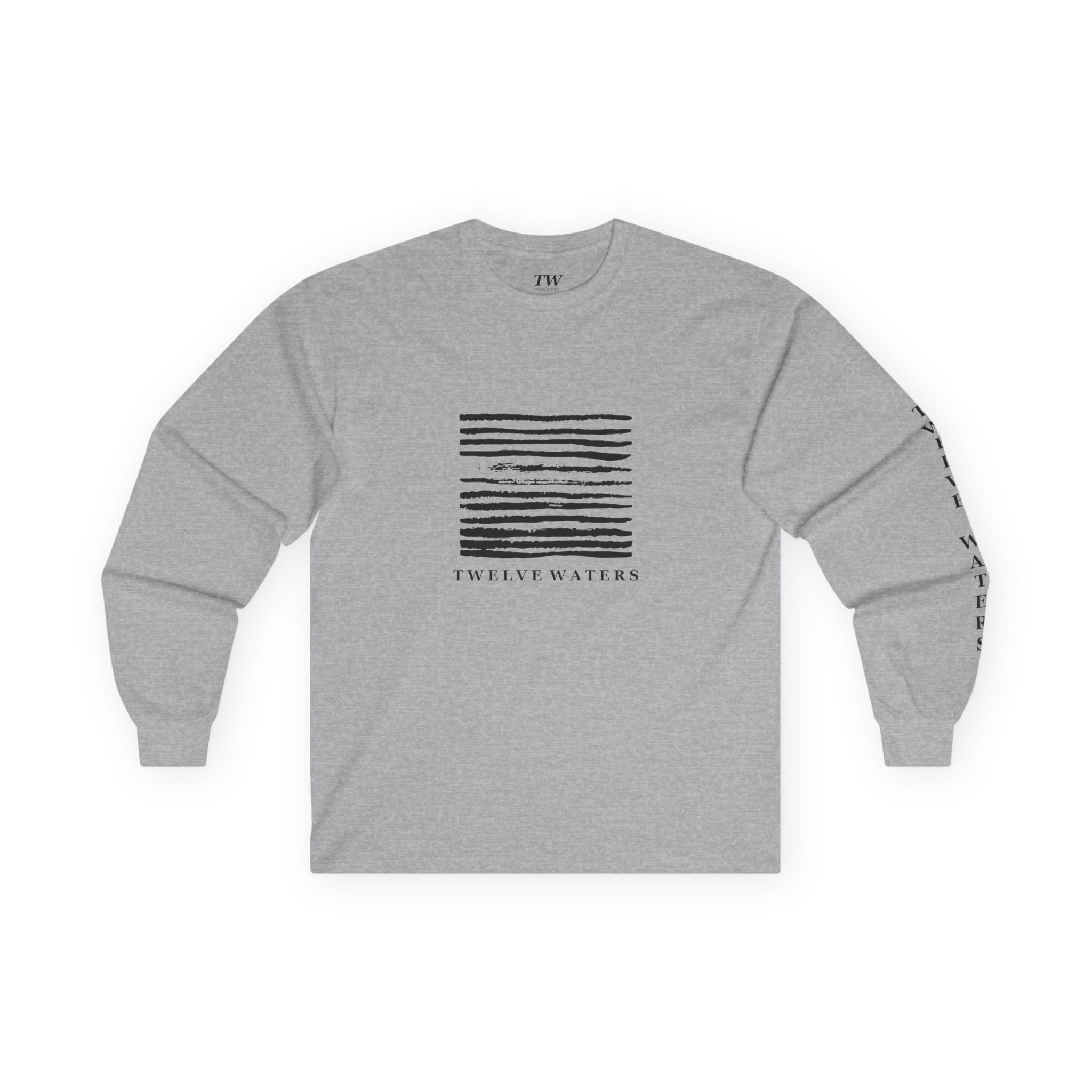 Calm Waters Long Sleeve Tee, Unisex Tee, Relaxing Graphic Shirt, Gift for Ocean Lovers, Minimalist Style, Beach Vibes