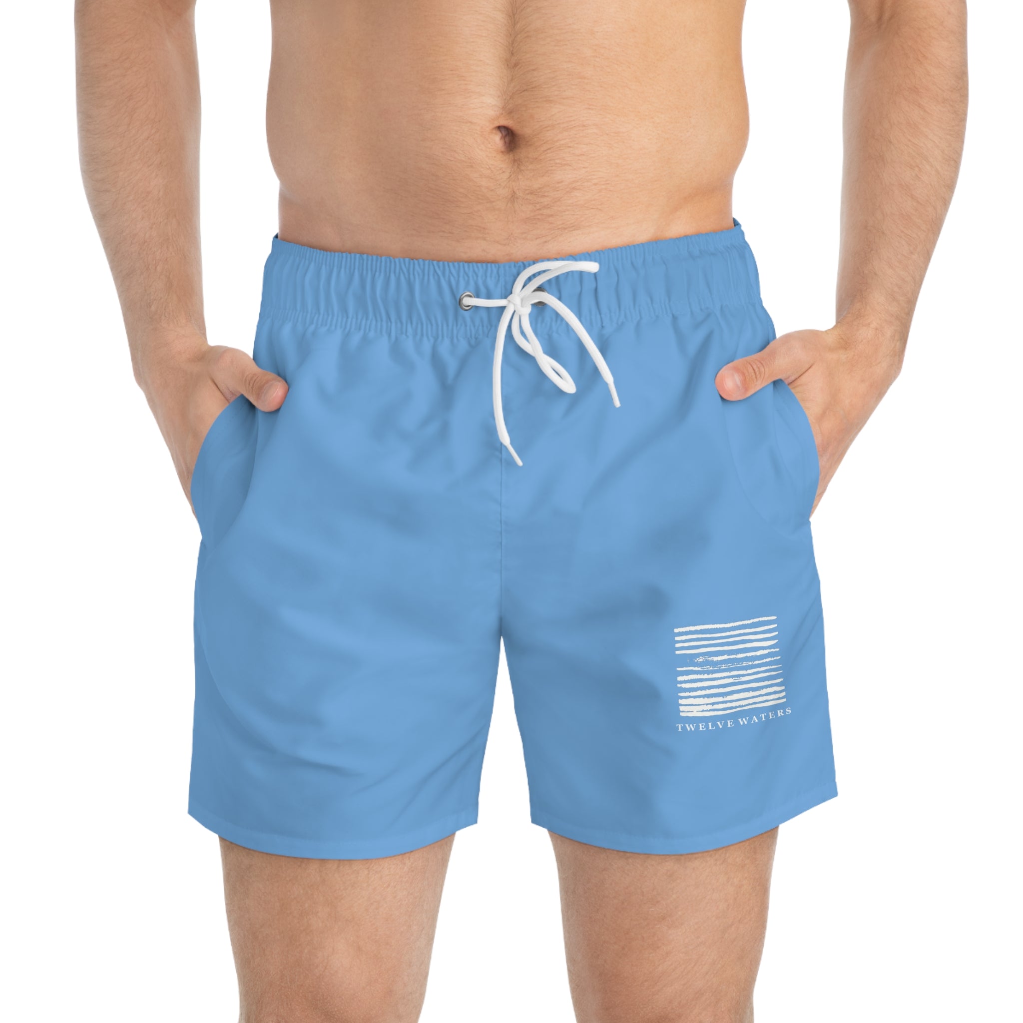 Twelve Waters Black Swim Trunks - Perfect for Beach Days & Summer Fun