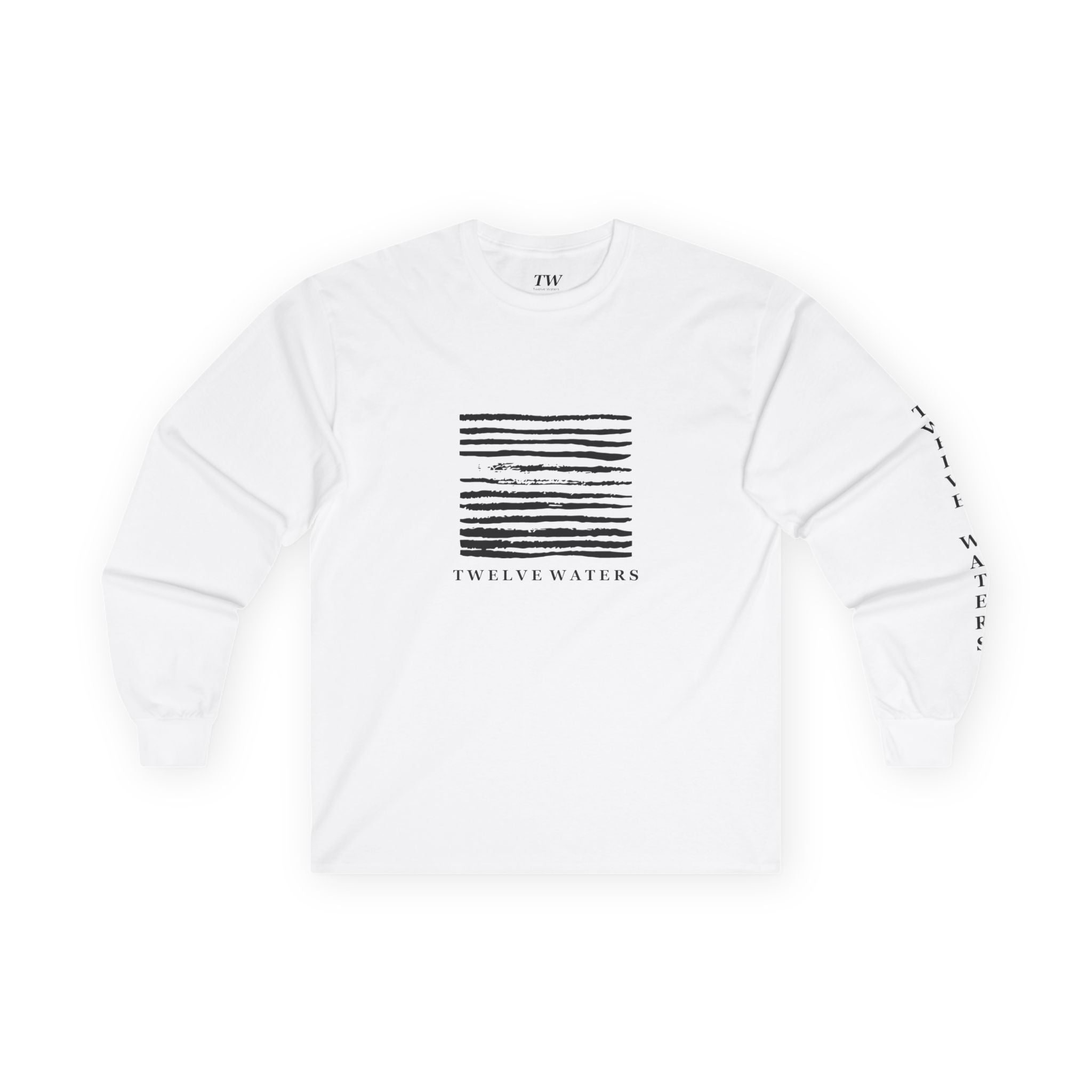 Calm Waters Long Sleeve Tee, Unisex Tee, Relaxing Graphic Shirt, Gift for Ocean Lovers, Minimalist Style, Beach Vibes