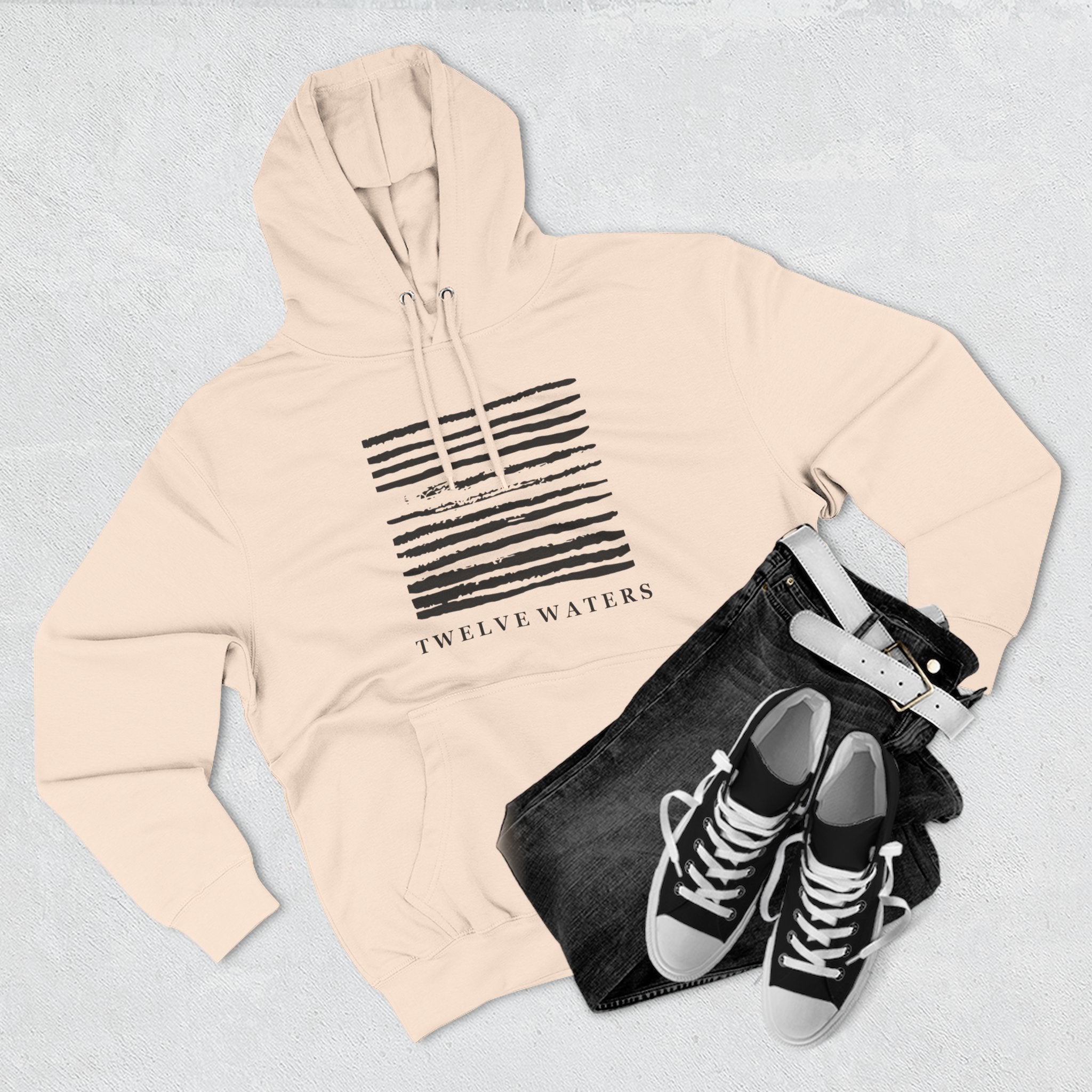 Minimalist Three-Panel Fleece Hoodie - Stylish & Cozy Design for Everyday Wear