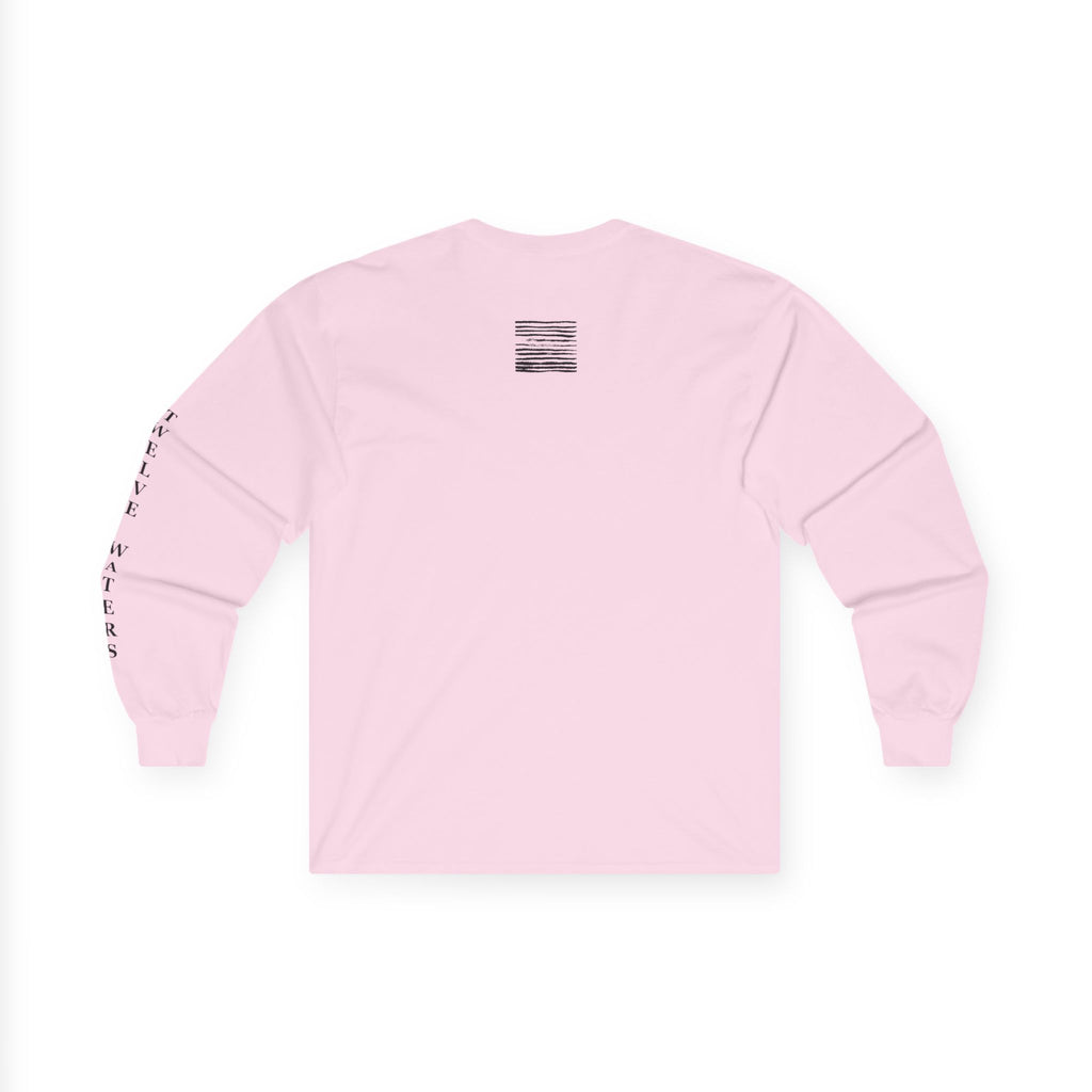 Calm Waters Long Sleeve Tee, Unisex Tee, Relaxing Graphic Shirt, Gift for Ocean Lovers, Minimalist Style, Beach Vibes