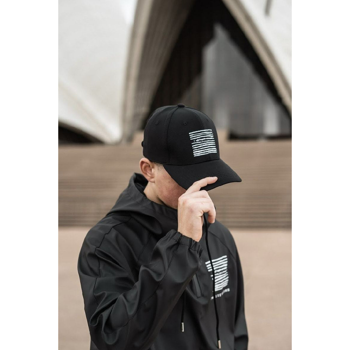 White Graphic Trucker Hat